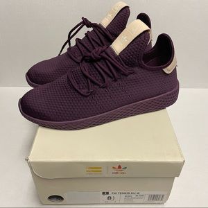 Adidas Pharell Williams HU Tennis Shoes Women’s Size 8.5 Purple Plum Sneakers
